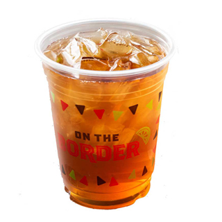 Iced Tea at On The Border: Choose from Unsweet, Regular, Mango, or Peach Iced Tea.