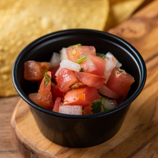 Pico De Gallo: An individual side or quart of fresh-made pico de gallo.